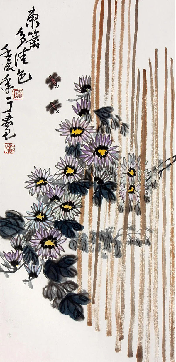 吴汉杰《菊花》国画