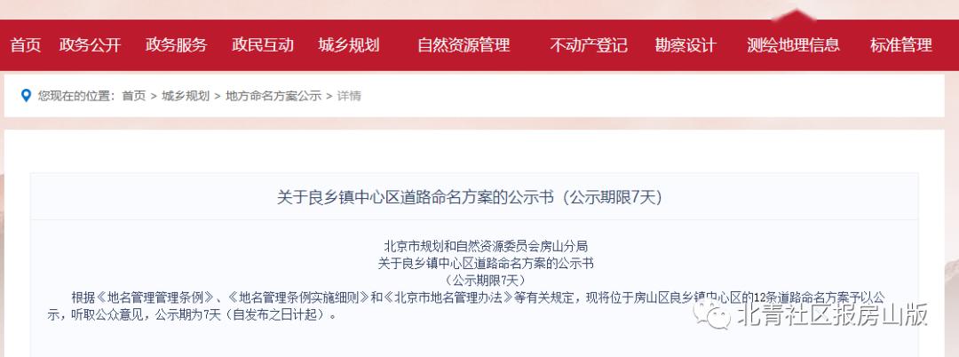 交通|房山区这个镇中心区的12条道路要有名字了