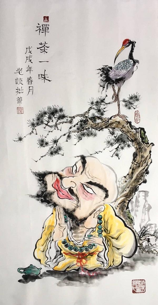 憨态可掬的水墨人物画——谈洪波_漫画