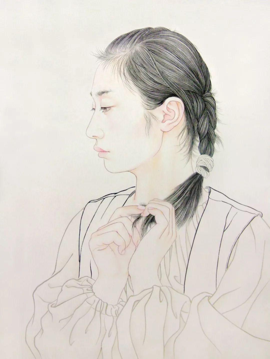 一学就会画现代工笔人物画《暗香》