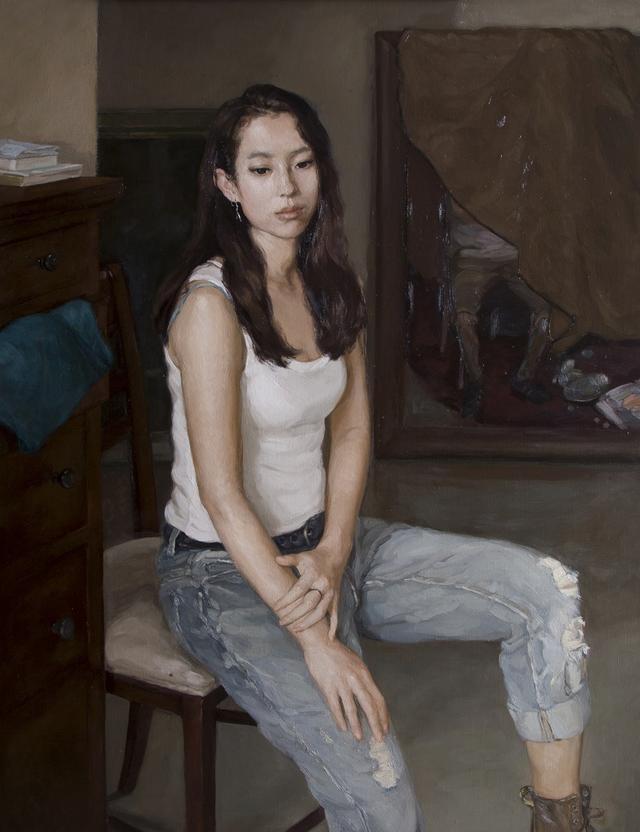 油画院美女艺术家张晓鹏:我想把自己画的更漂亮点!