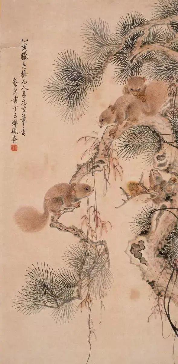 国画大师画松鼠