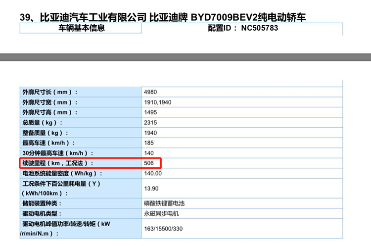 比亚迪汉ev506km车型信息曝光预计售价30万内搭载刀片电池