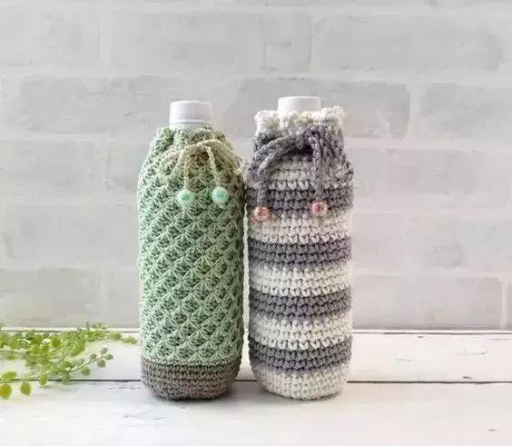 分享几款漂亮水杯套的钩织教程