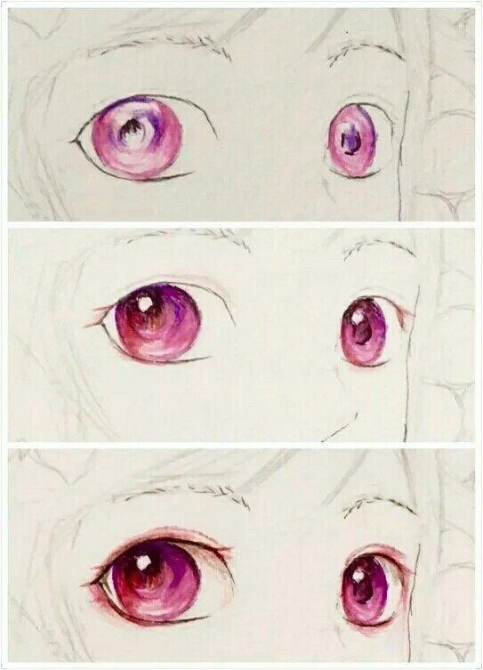 日本动漫里面人物眼睛的画法,眼睛是表现漫画人物