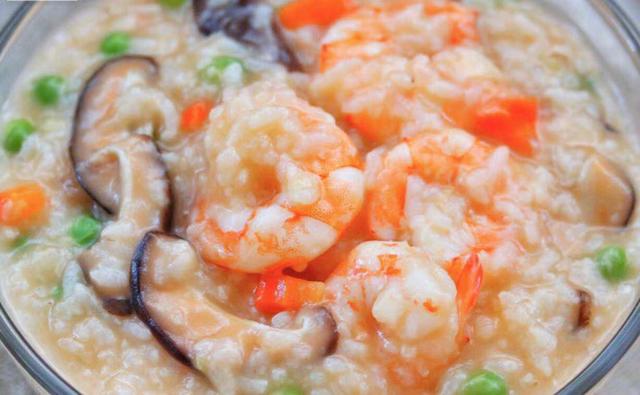 暖胃的香菇虾仁粥,口感嫩滑味道鲜美
