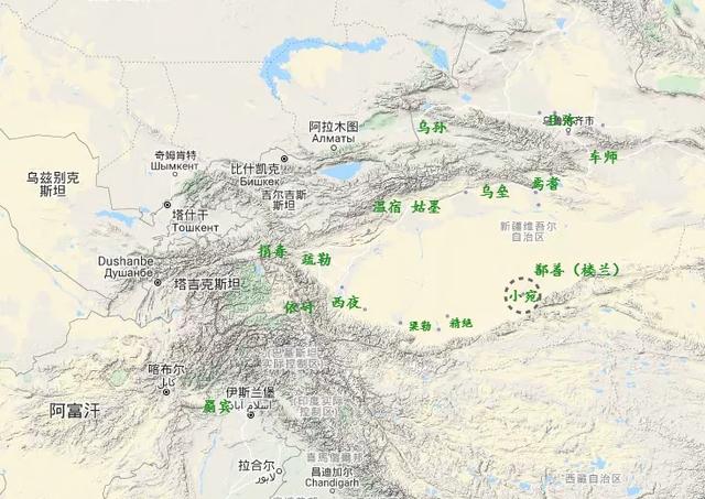 西域三十六国人口统计_西域三十六国地图