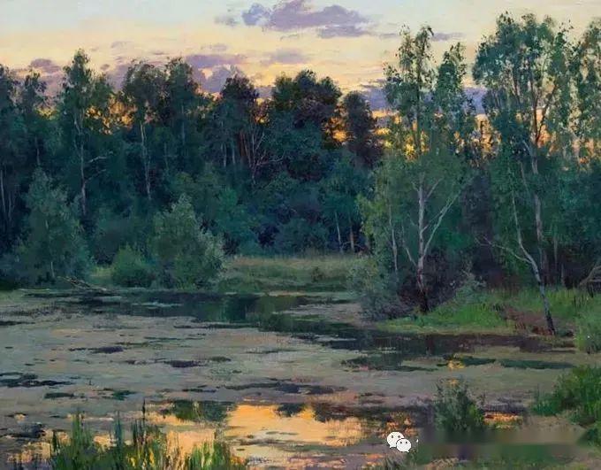 俄罗斯画家布鲁西洛夫风景油画作品,如诗如画,美极了