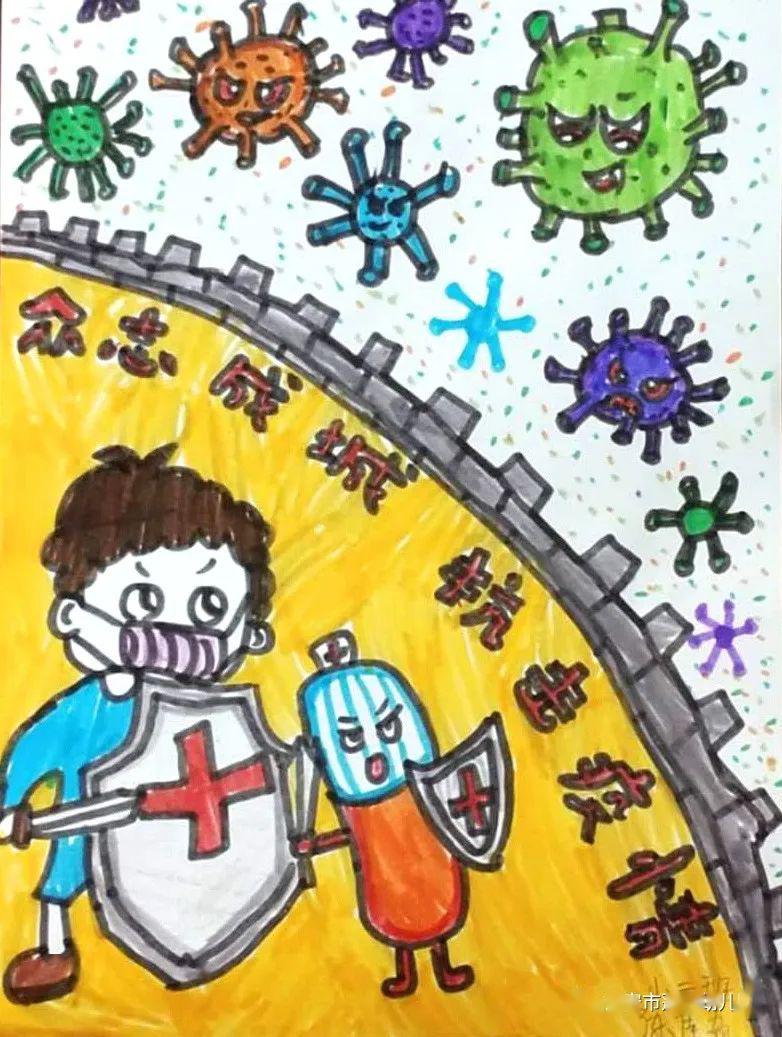 童心抗疫 手绘助力│莲塘幼儿园抗疫主题亲子绘画作品