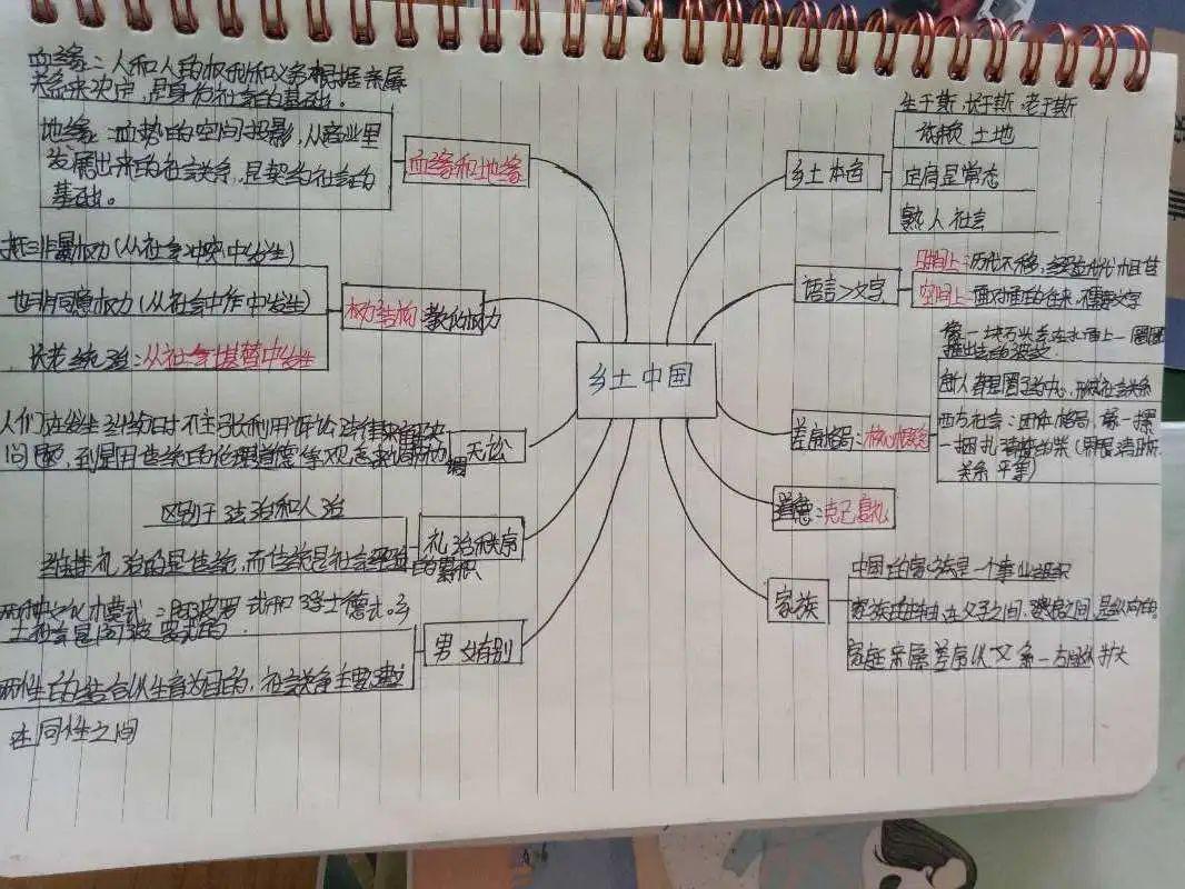 思浸润文化芬芳——高一语文《乡土中国》阅读思维导图成果展示(十四)