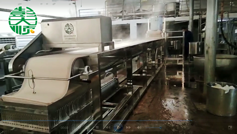 旺季|宁夏全自动豆腐皮机客户，旺季来临订购专业设备