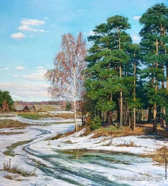 俄罗斯画家布鲁西洛夫风景油画作品,如诗如画,美极了