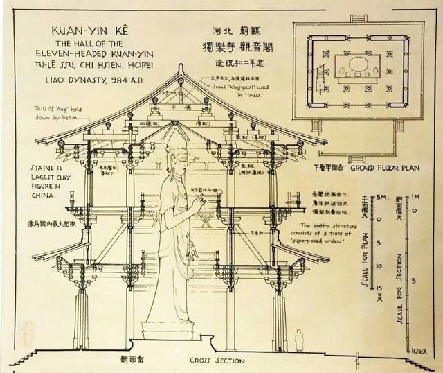 他在100多年前手绘古建筑图纸没有cad却精细无比网友看呆了