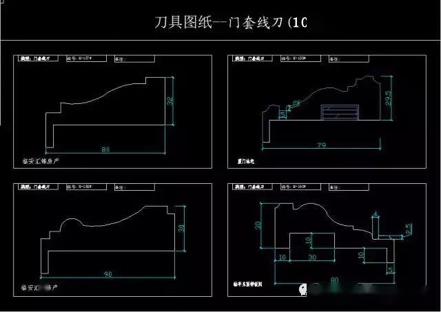 室内装饰门套踢脚线条等cad设计图库