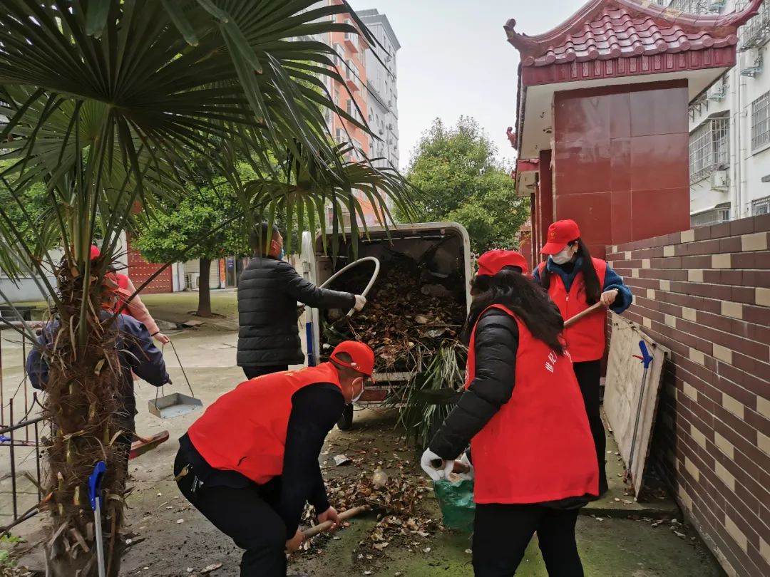 平桥街道办事处组织志愿者义务打扫卫生活动