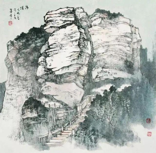 精于细节朱零山水画作品欣赏