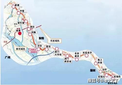 南沙港铁路贯通广深佛莞四市,预计2020年建成.