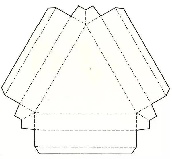 三角形盘式包装盒结构展开图