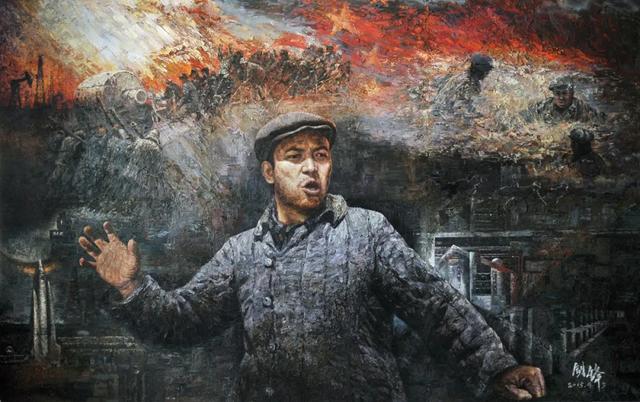 《铁人》油画 获"时代领跑者"美展 金奖《时空》油画 获新疆中国美协