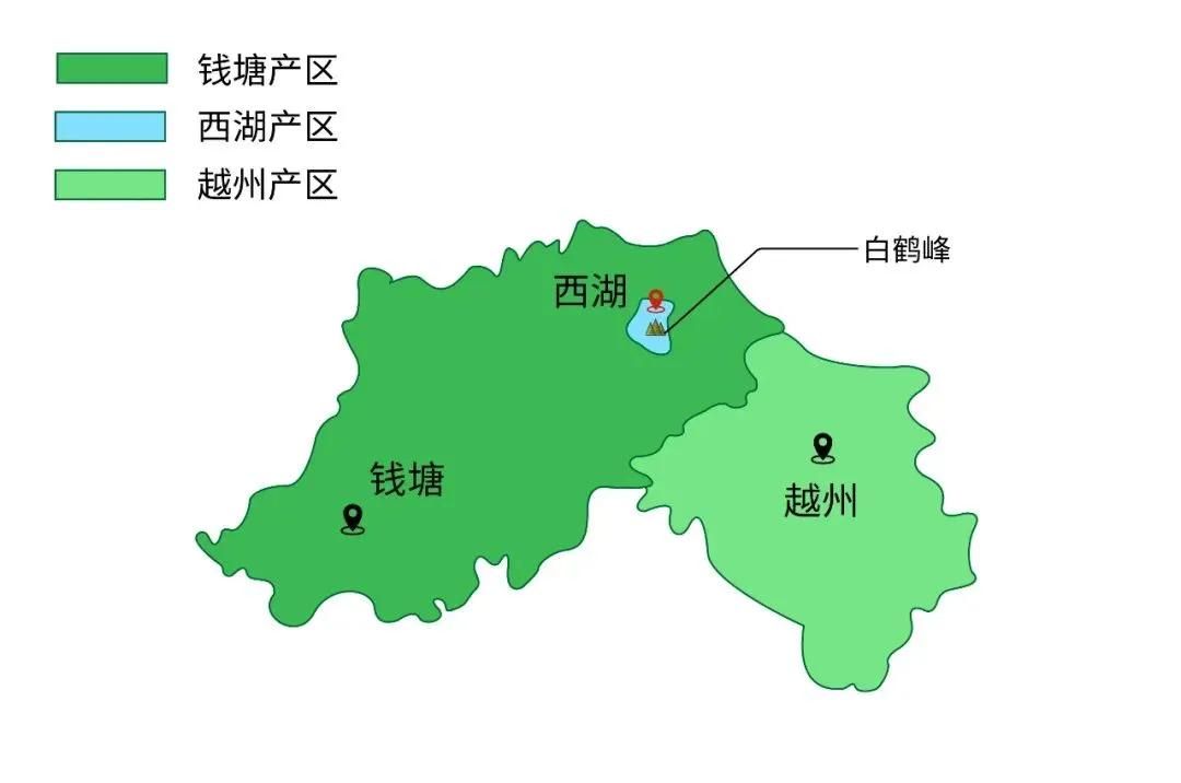 浙江省茶产区总面积约306万亩,其中龙井茶三大产区之一的 西湖产区仅