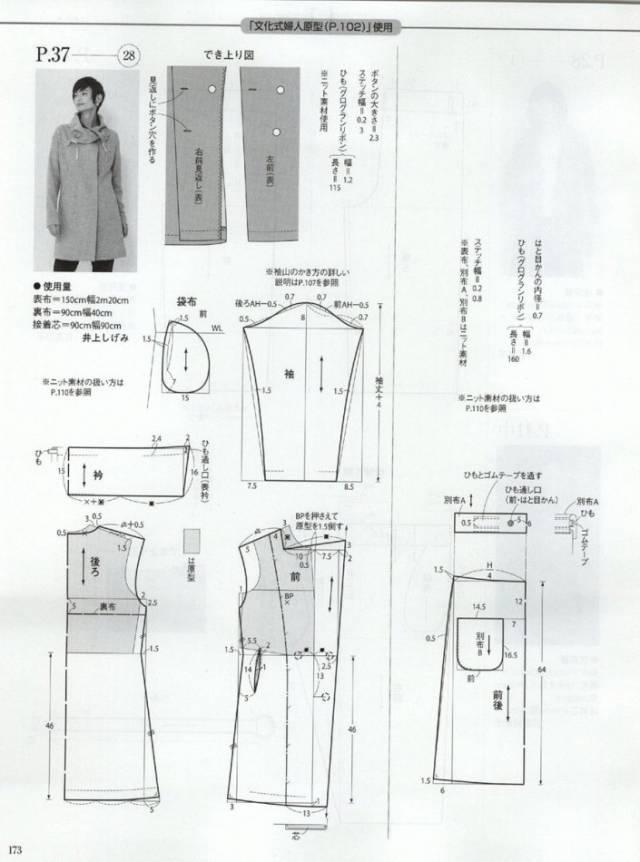 图纸集 | 超多款时尚大衣的纸样整理