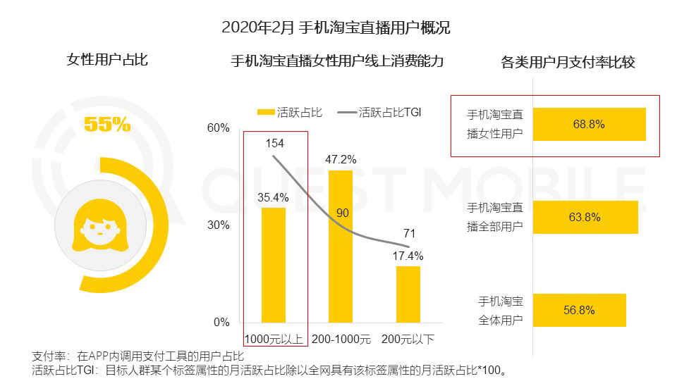 2020年网上购物的女性群体增长至4.46亿