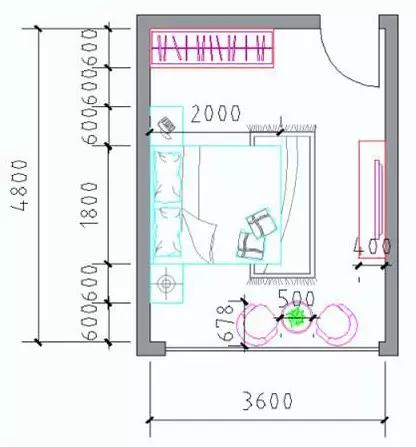 主卧尺寸:进深净尺寸≥4200mm;开间净尺寸≥4200mm;享受型卧室则是