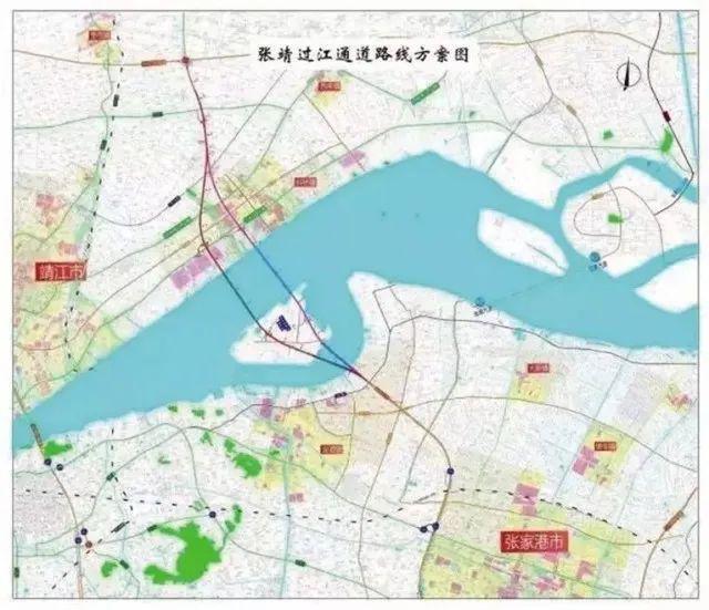 7:张靖过江通道(规划) 规划位于泰州市(靖江市),苏州市(张家港市)