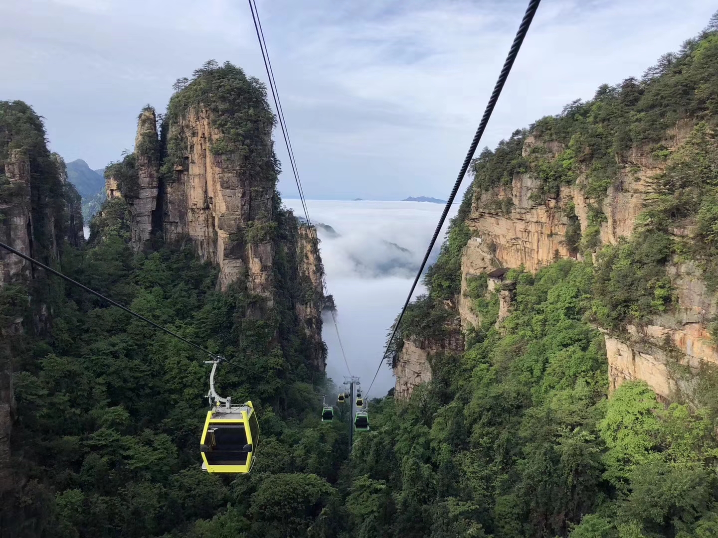 杨家界索道,武陵源核心景区西北部的"空中走廊