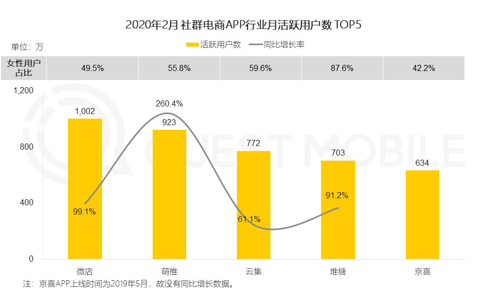 2020年网上购物的女性群体增长至446亿