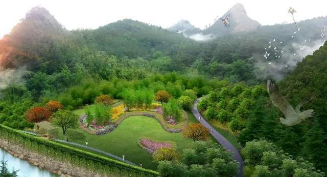 即对矿坑山体创伤面的修复,山体复绿,还原青山自然景观