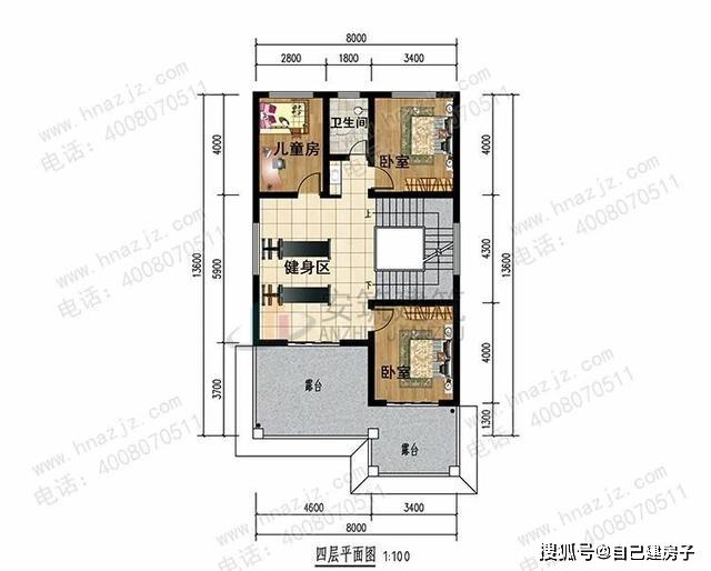 原创适合小宅基地的4款四层农村别墅第4款最豪华第一款盖的人最多