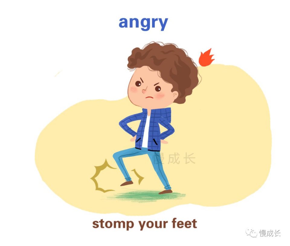 第二段: if you"re angry angry angry, stomp your feet.
