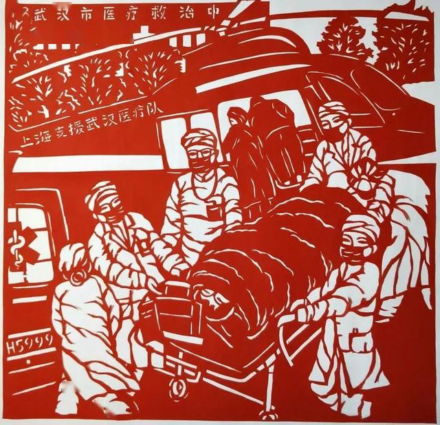 【践行文明 阻击疫情】这8幅松江抗疫主题剪纸艺术作品,入展中华艺术