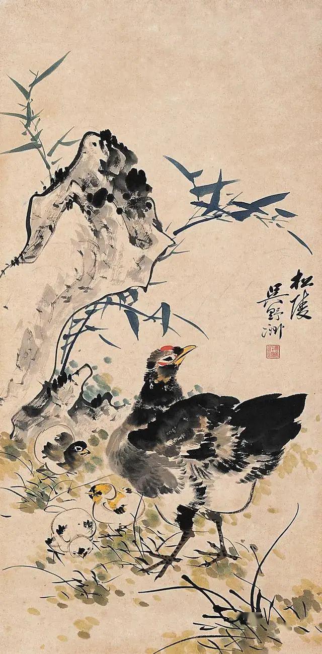 国画家吴野洲的花鸟画,画的太棒了!