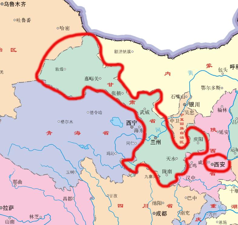 甘肃省高清地图全图
