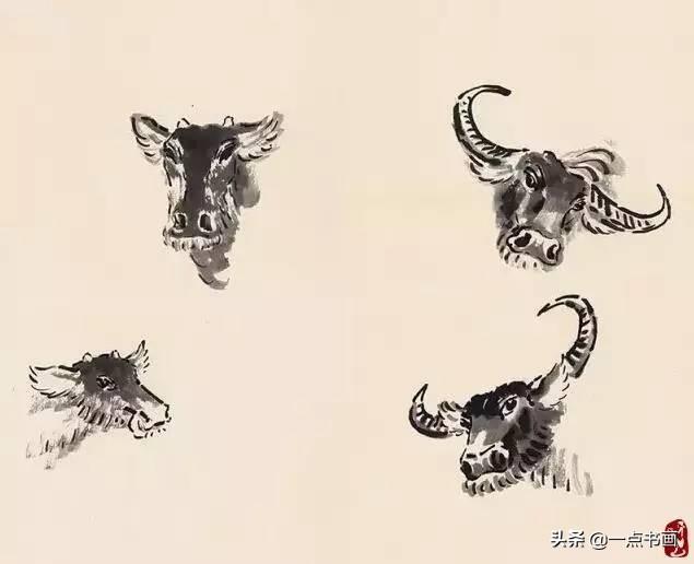 徐悲鸿国画示范教程——牛的画法