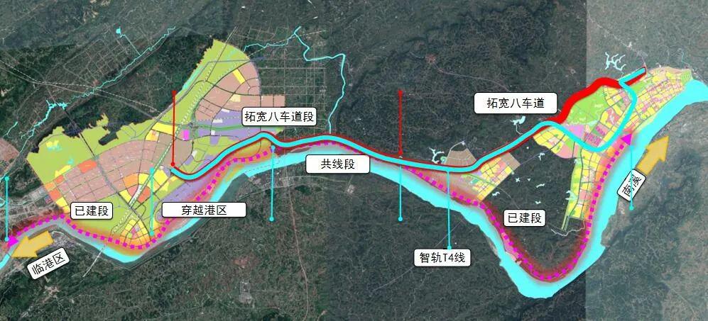 根据该规划,宜南快速通道需拓宽改造s307临港志诚立交至南溪区政府段