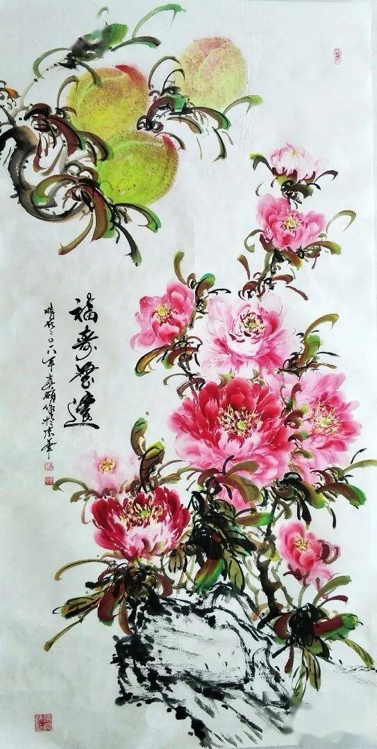 崔真硕 富贵长寿图欣赏