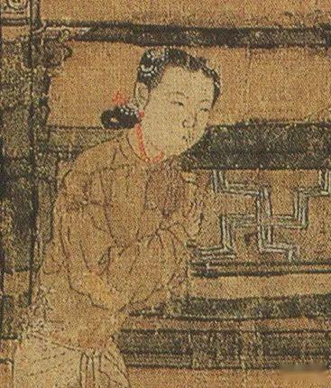 宋 苏汉臣 《妆靓仕女图》(局部) 波士顿美术馆藏景佑元年诏"非命妇之