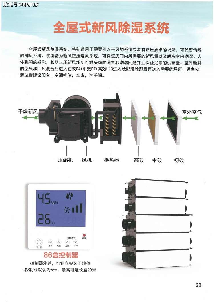 新风除湿净化抽湿机新风净化除湿一体机家用新风除湿器