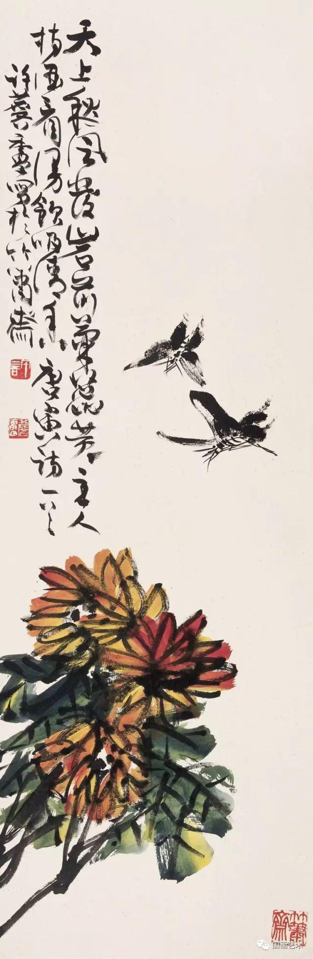 现当代名家:许麟庐写意花鸟作品欣赏_绘画