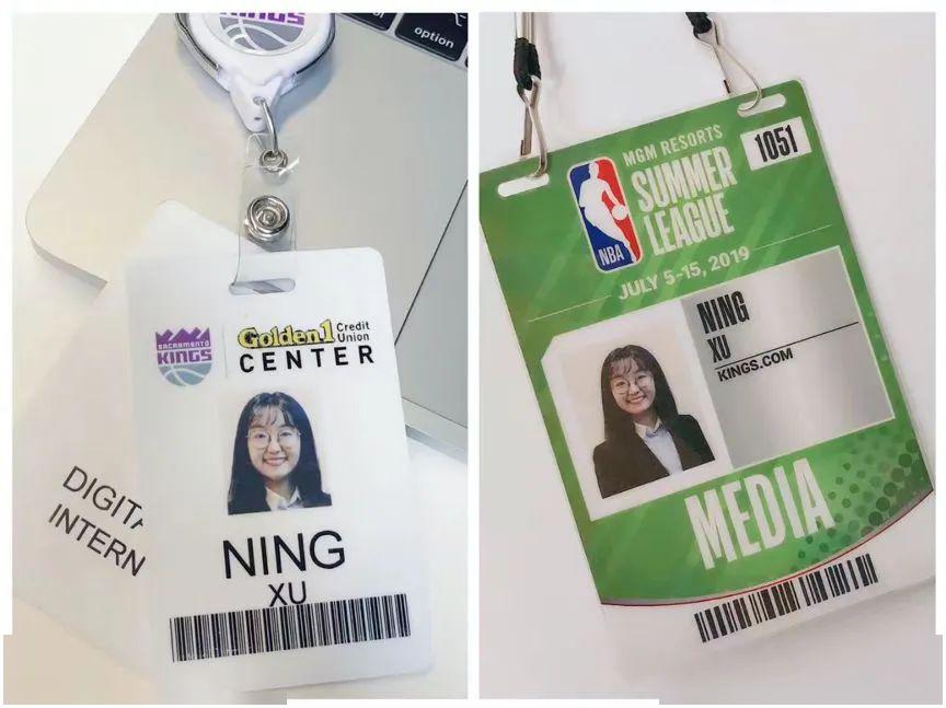 徐宁在国王队和nba的工作证徐宁负责国王队的社交媒体运营,此前她在