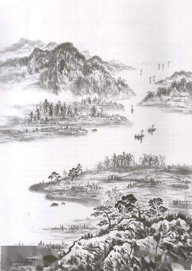 江南山水画线描画谱欣赏
