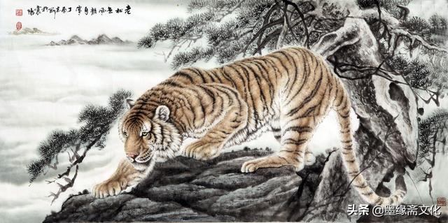 萧志刚老师虎虎生威的国画虎等作品快来围观吧