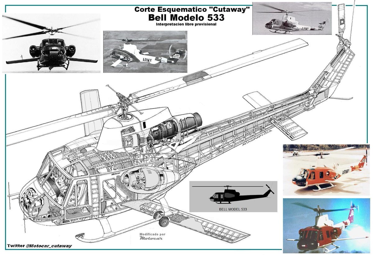 贝尔高速复合式直升机初尝试加装喷气发动机和机翼的贝尔533