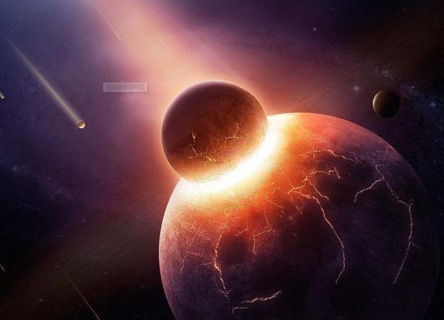 40多亿年前的太阳系碰撞事件,天王星被撞翻,另一颗大行星粉碎