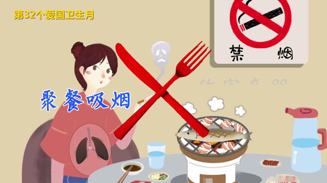 【爱国卫生月】防疫有我 爱卫同行 |《聚餐不吸烟》