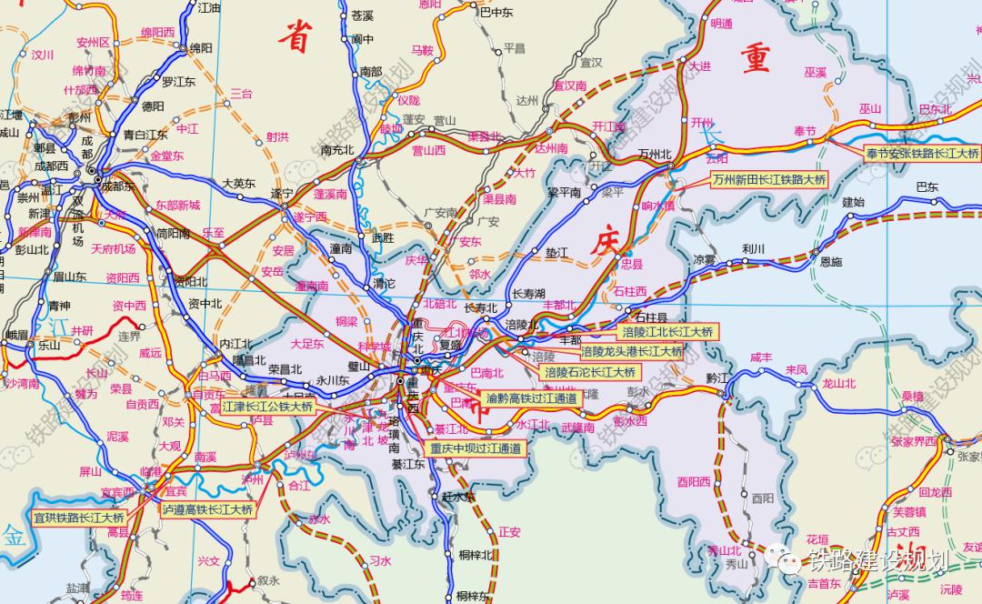 9,万州新田长江铁路大桥,为规划  万州至黔江城际铁路过江通道.