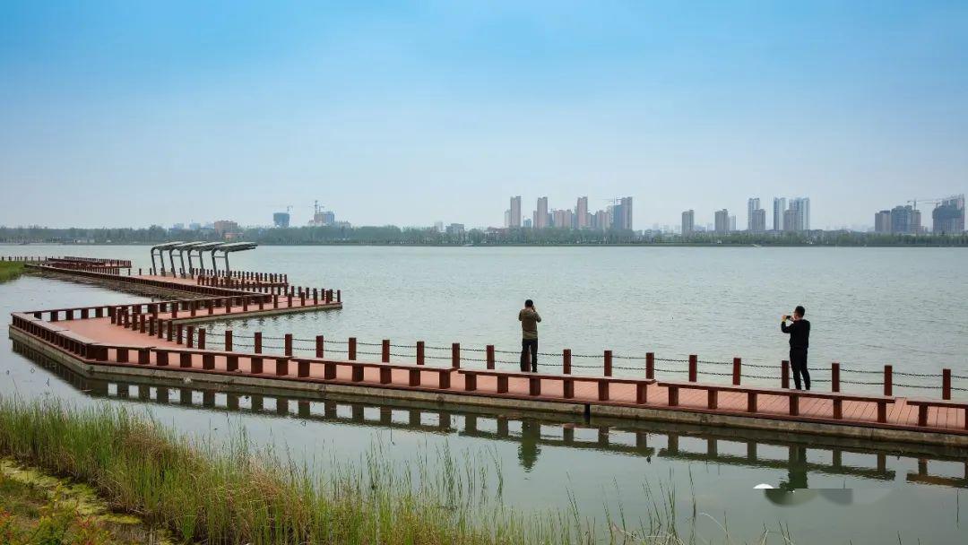 在驻马店新蔡县东南部有一处占地3500亩的人工湖——东湖水库,水清岸